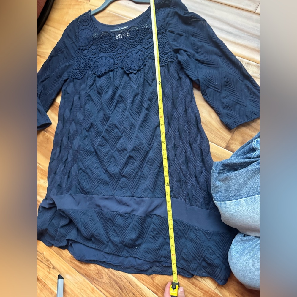 Holding Horses by Anthropologie Navy Lace Mini Dress - Picture 11 of 11